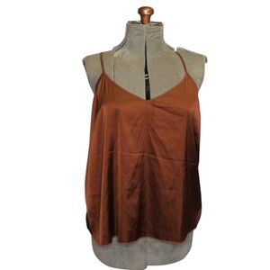 🎀5/$30 Vidussa Satin Copper Tank Blouse
